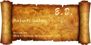 Baluch Dalma névjegykártya